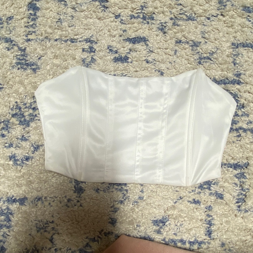 White corset top